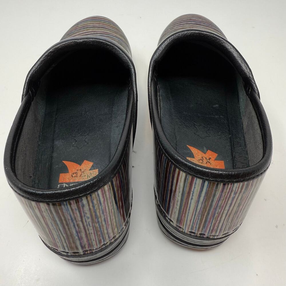 Dansko Professional XP Clogs Women's 39 Patent Leather Multicolored Stripe - Picture 3 of 14
